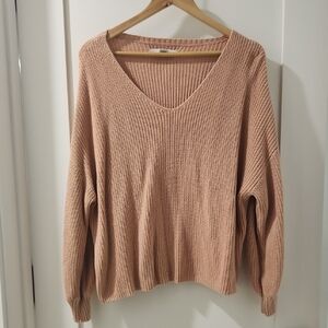 LOFT V-Neck Ribbed Sweater
